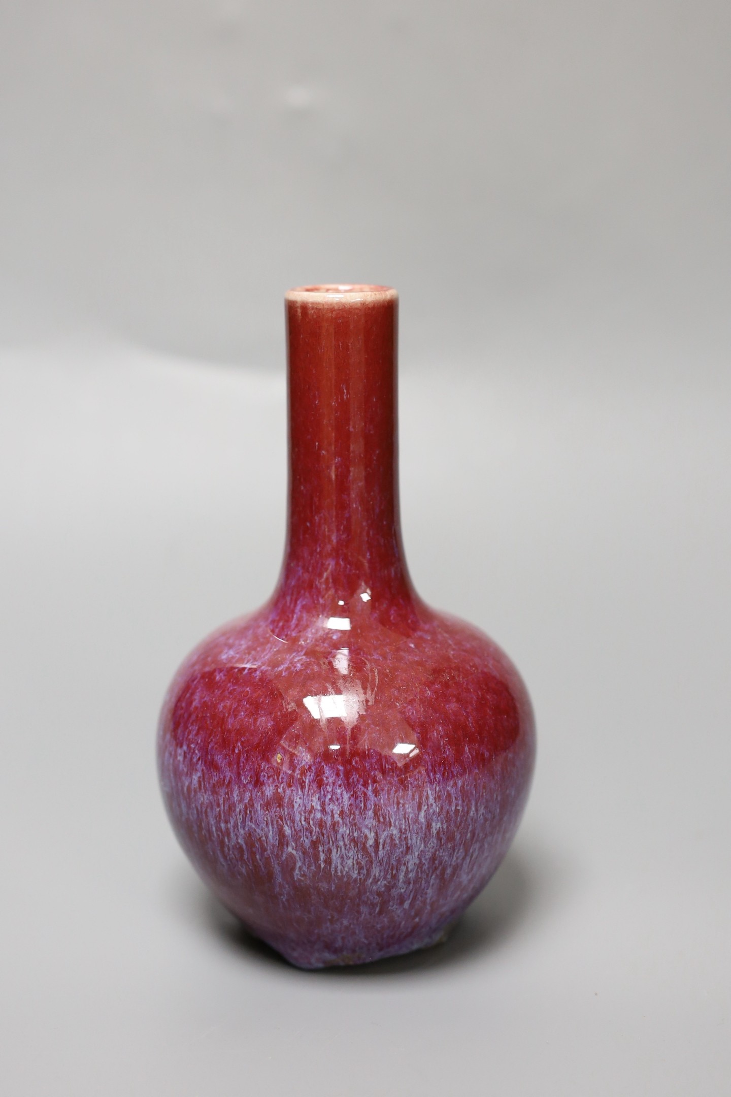 A Chinese sang de boeuf glazed vase, 17cm
